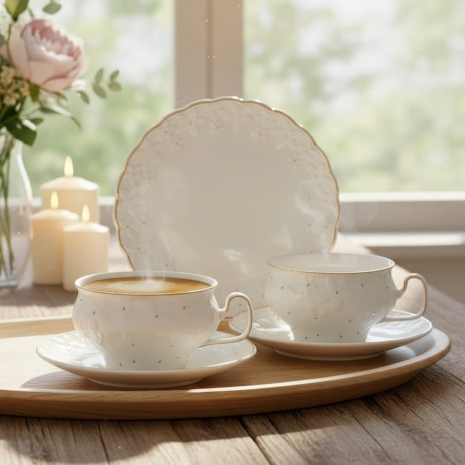 VILLA ITALIA Talerzyk deserowy porcelanowy 21 cm FIORELLA