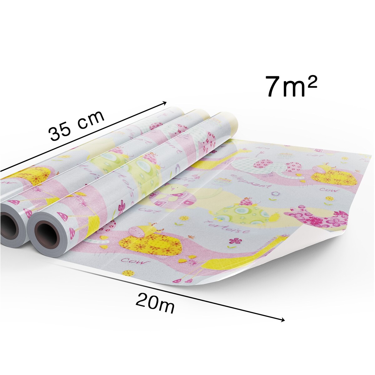 Papier Prezentowy Do Pakowania Prezentów 20 m MEGAROLKA Ozdobny Do Paczek Na Walentynki Urodziny