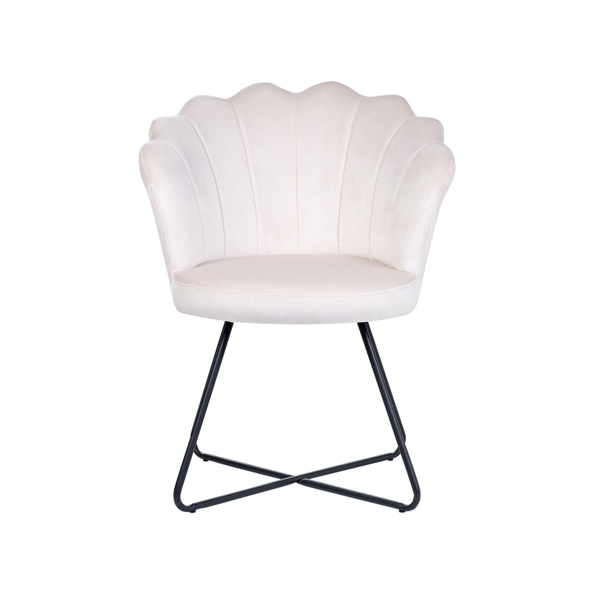 Fotel welurowy beżowy LOVELOCK