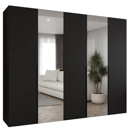 Szafa uchylna otwierana ALICANTE 2 250 wys. 202 cm Czarny + u. Czarny