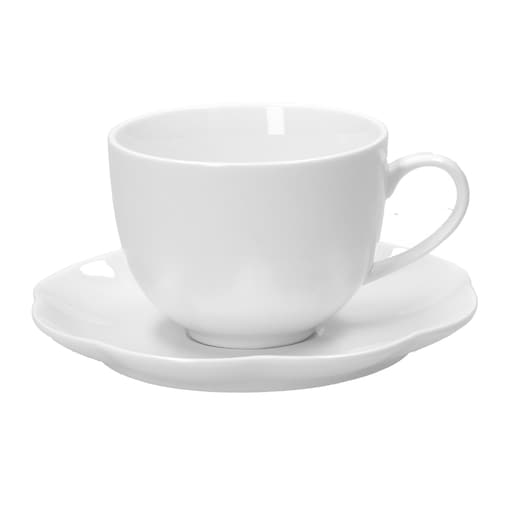 Zestaw 6 filiżanek do herbaty ze spodkiem Villadeifiori - Biały, 200 ml