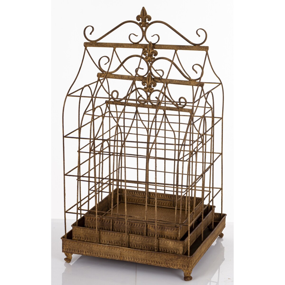 Klatki dekoracyjne metalowe 3 sztuki