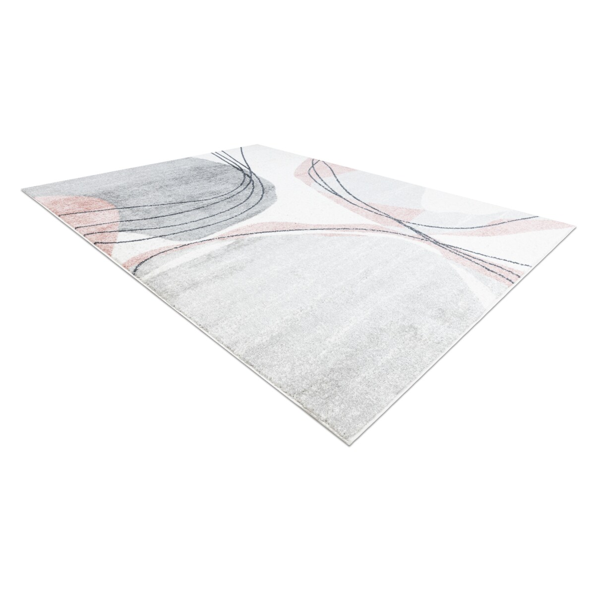 Dywan FUSION 5868 biały / ciemny róż - 200x290 cm