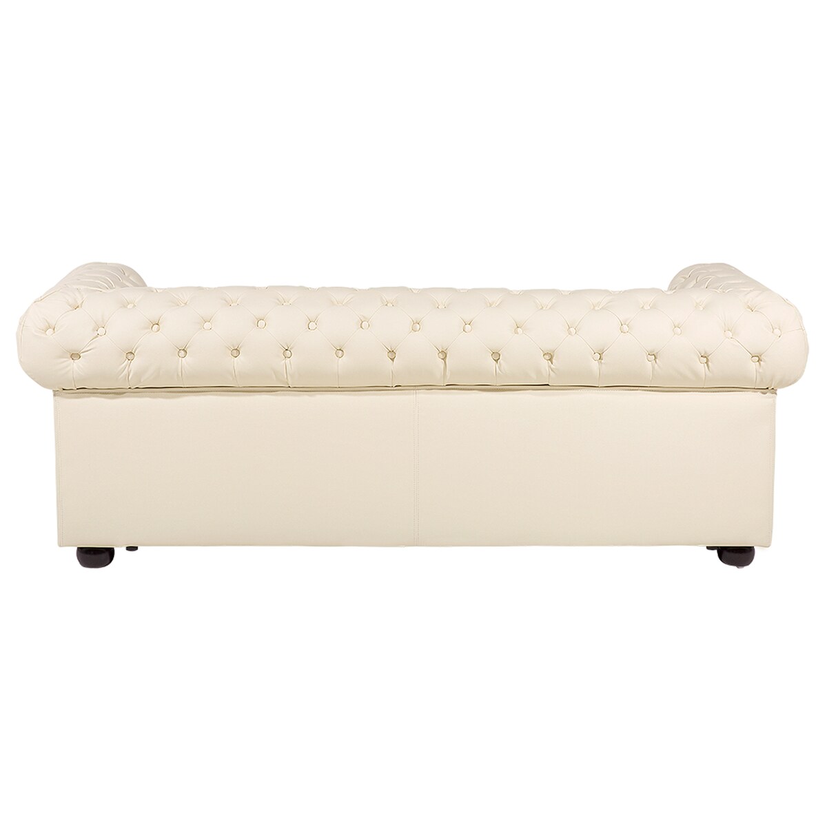 Sofa dla 3 osób CHESTERFIELD Skóra naturalna Jasnobeżowy