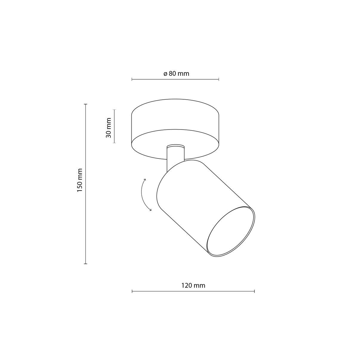 Reflektor sufitowy spot TK Lighting NEX BLACK 11367 czarny GU10 regulowany loft nowoczesny