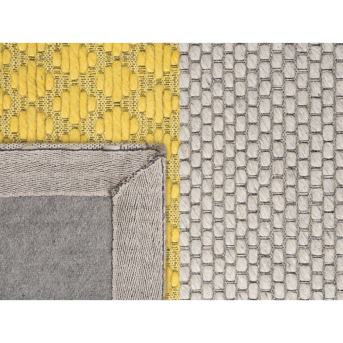 Dywan wełniany 140 x 200 cm żółto-szary AKKAYA