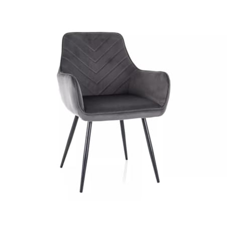 Krzesło tapicerowane FIG VELVET szare