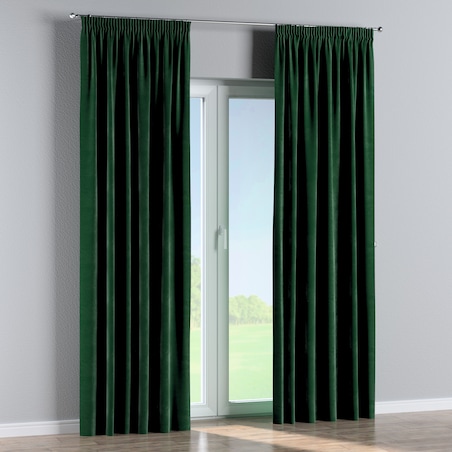 Zasłona na taśmie marszczącej 1 szt. 130x245 butelkowa zieleń