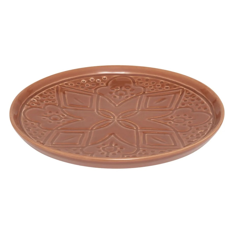 Komplet 6 talerzy deserowych Sienna terakota 20 cm