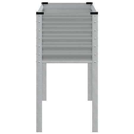 vidaXL Donica ogrodowa, szara, 100x45x90 cm, stal