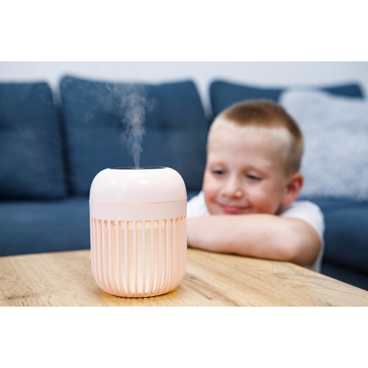 InnoGIO GIOhygro Light Nawilżacz Powietrza różowy z podświetleniem LED