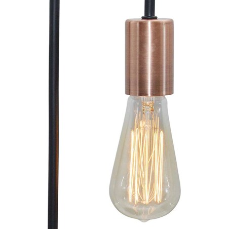 Stojąca LAMPKA biurkowa HERPE 41-66862 Candellux industrialna LAMPA nocna loft miedź czarna