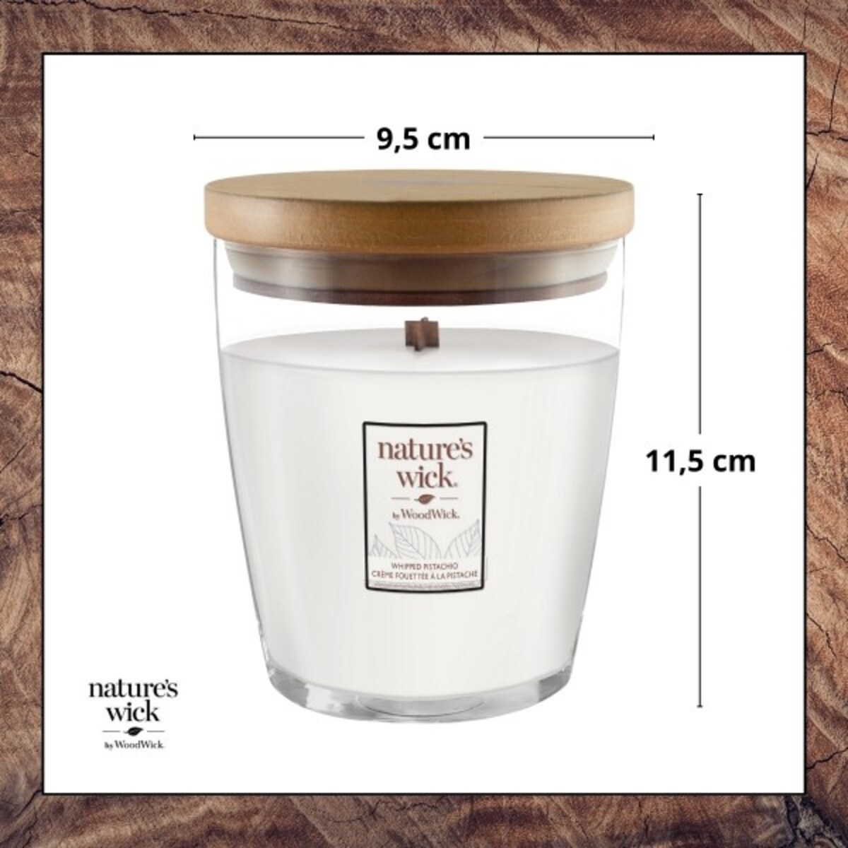 Natures Wick świeca średnia WHIPPED PISTACHIO