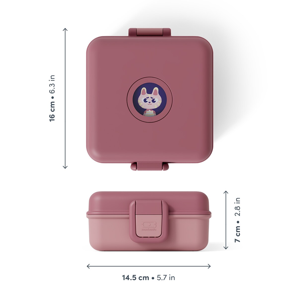 Monbento Snacky lunchbox dla dzieci 0,85 l Pink Blush