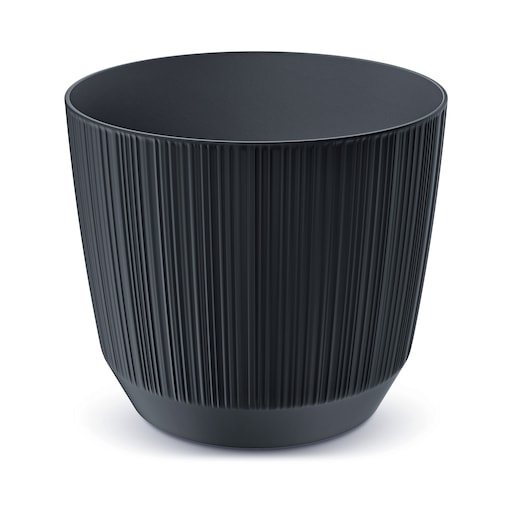 Doniczka Osłonka Domowa 12,6 Cm Ryfo Na Stół Parapet Do Domu Antracytowa