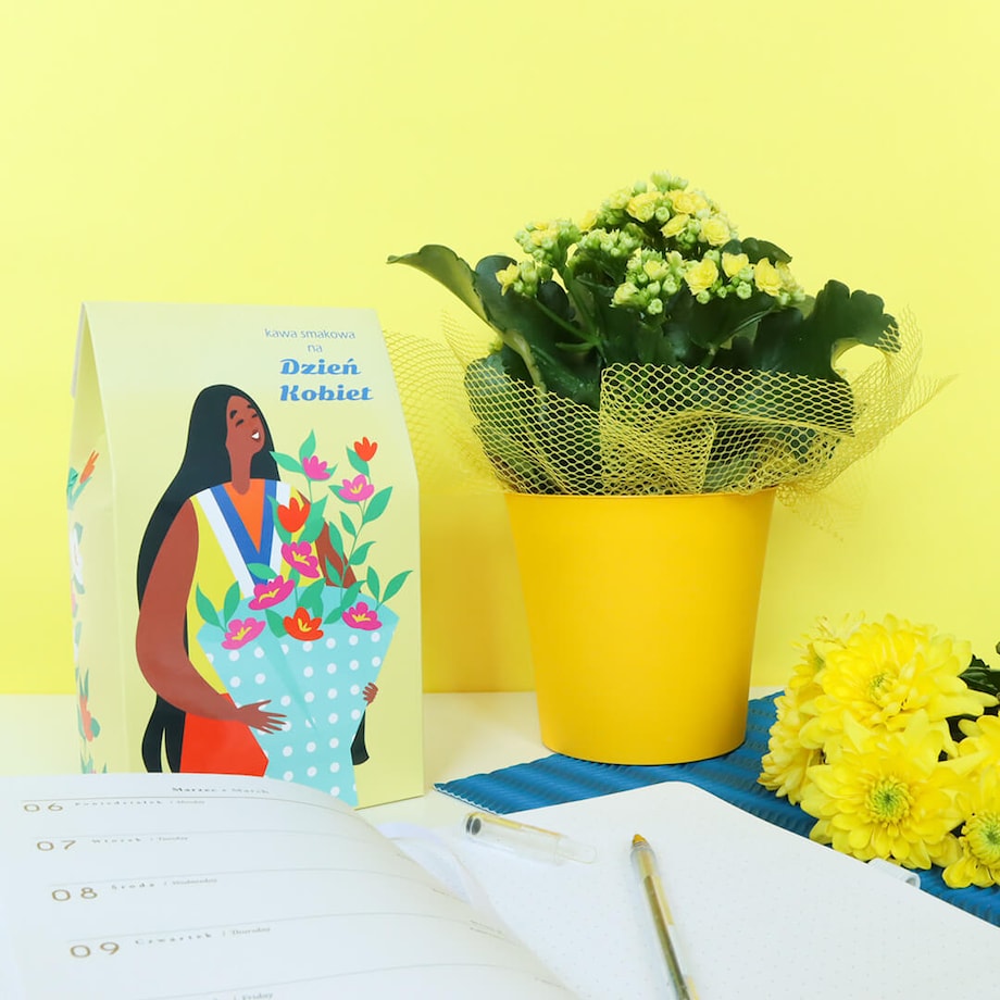 Kawa na Dzień Kobiet - z kawą aromatyzowaną 10 smaków po 10g. Wyjątkowy prezent upominek dla niej mamy siostry koleżanki przyjaciółki dziewczyny kobiety