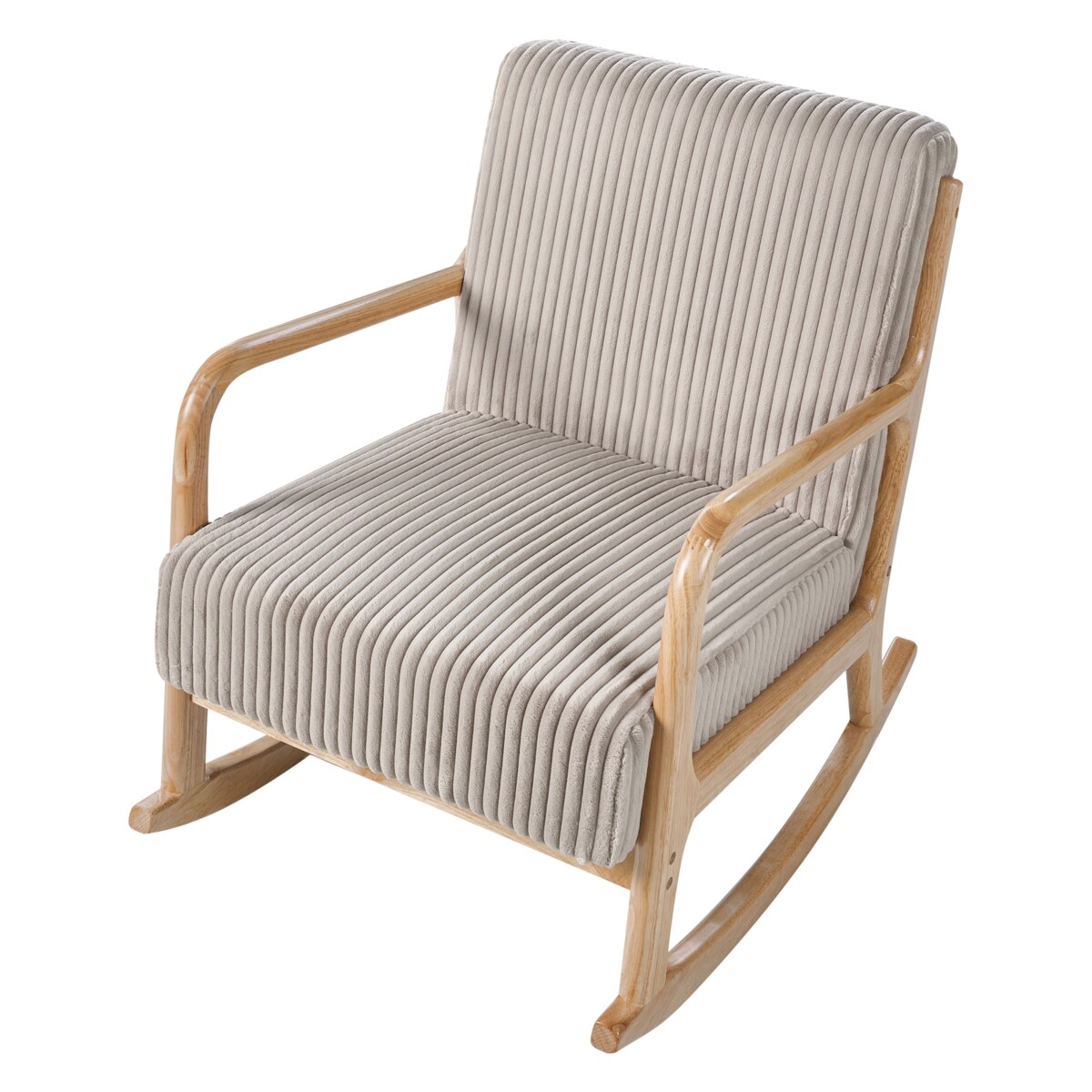 Fotel bujany SORSELE Sztruks Beżowy