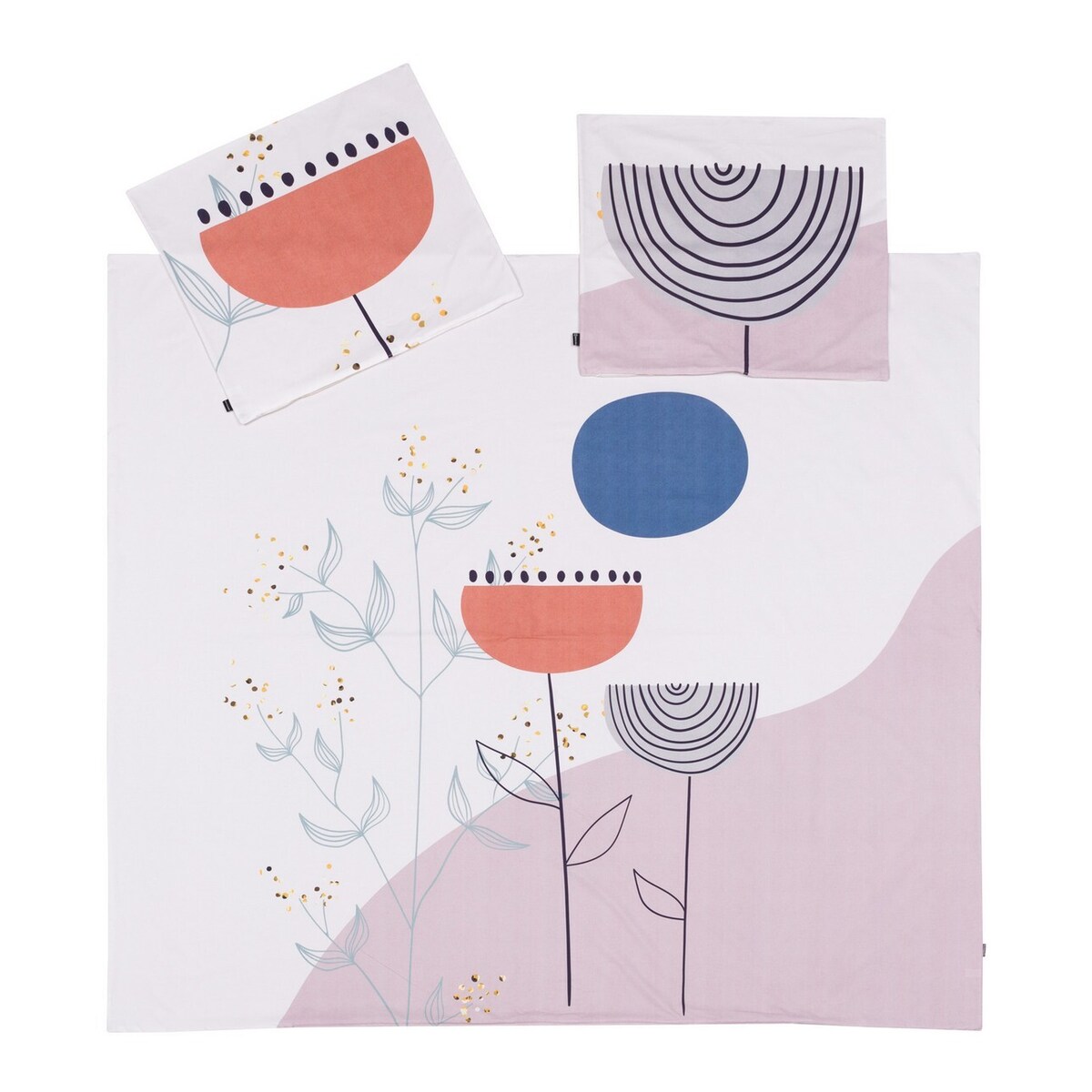 Komplet pościeli bawełnianej Abtrative Poppy 220x200cm, 220 x 200 cm