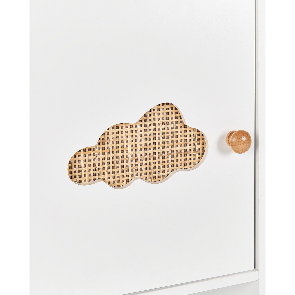 Regał jasne drewno z białym CLOUDY