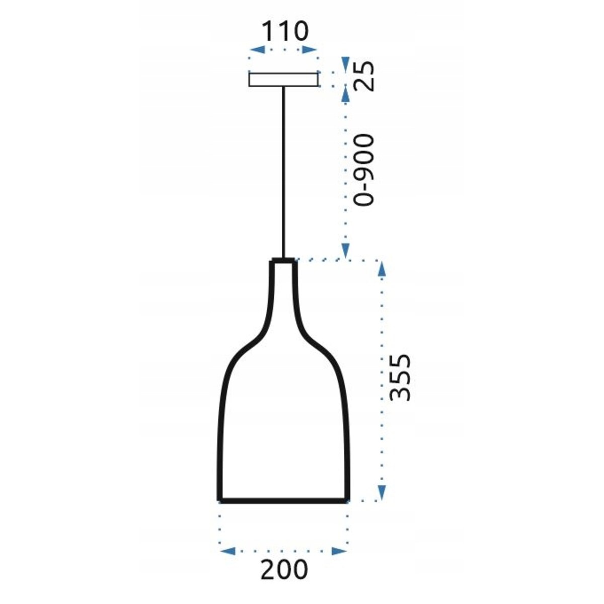Lampa Sufitowa Wisząca Loft E27 Rimini Retro Black
