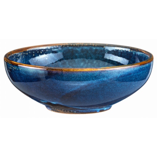 Porcelanowa Misa Deep Blue Verlo Miska Rdzawy Rant Ozdoba Dekoracja 800 ml