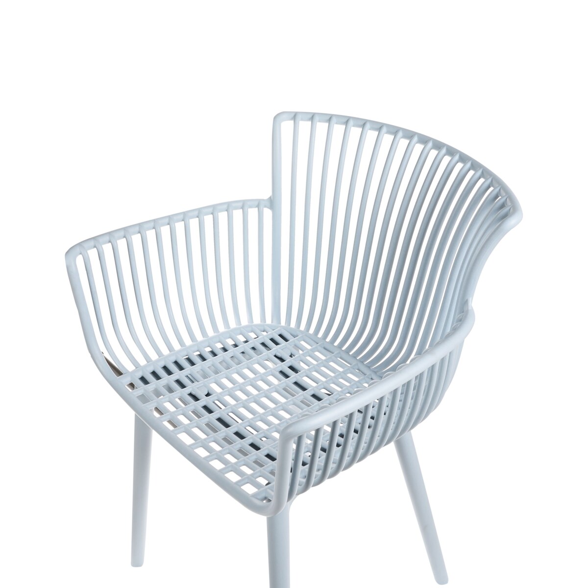 Zestaw 4 krzeseł ogrodowych PESARO Błękitny