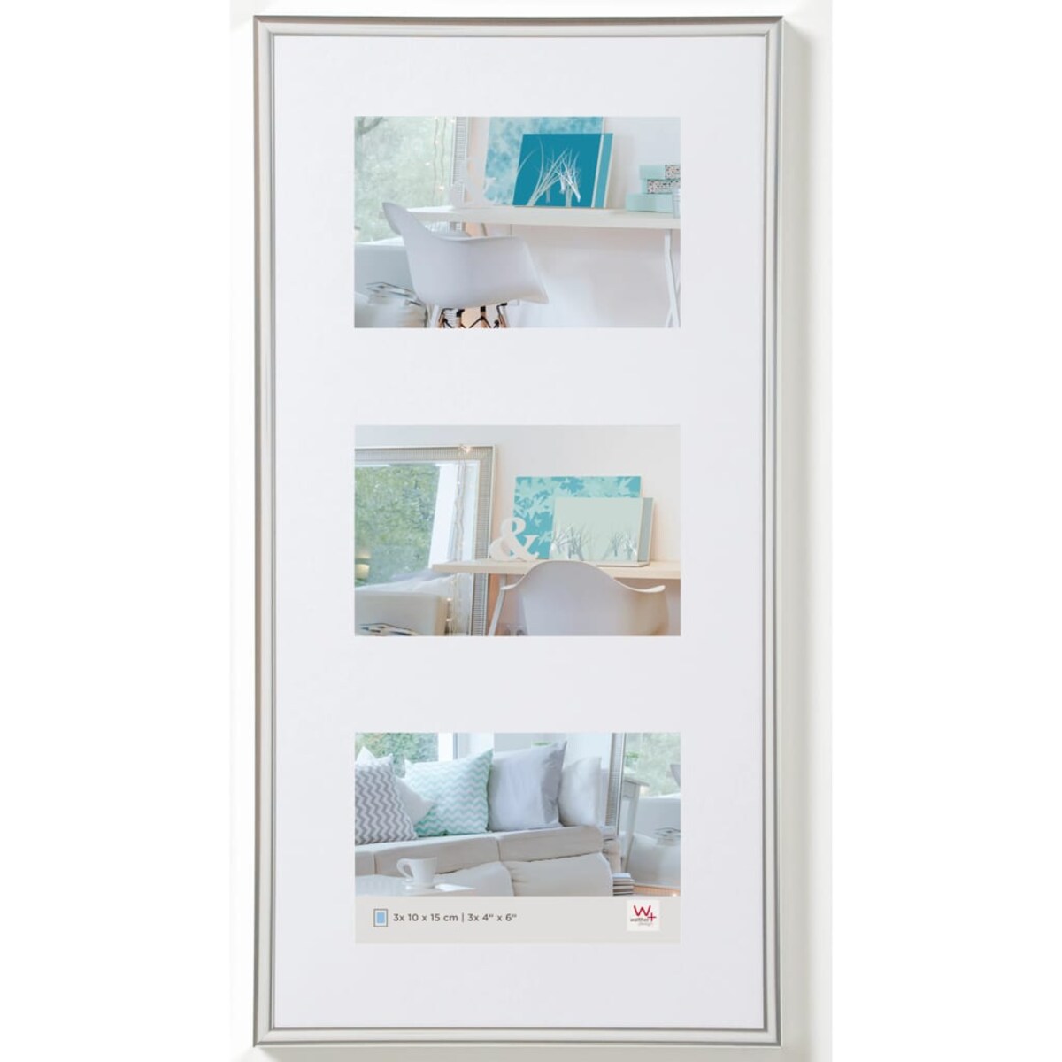 Walther Design Ramka New Lifestyle, 3x10x15 cm, srebrna