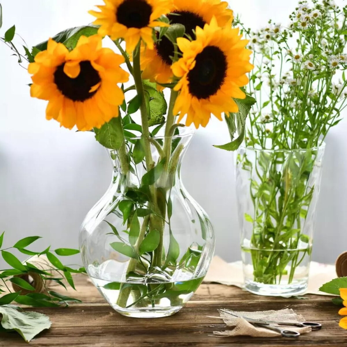 Wazon Flakon Krosno Home na Kwiaty Cięte Bukiety 280 mm z Szyjką