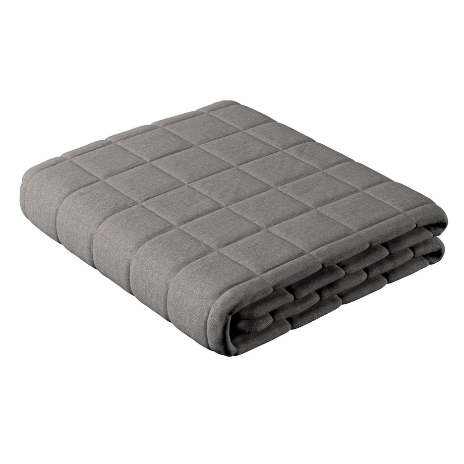 Narzuta pikowana w kratę 130x210 grafit