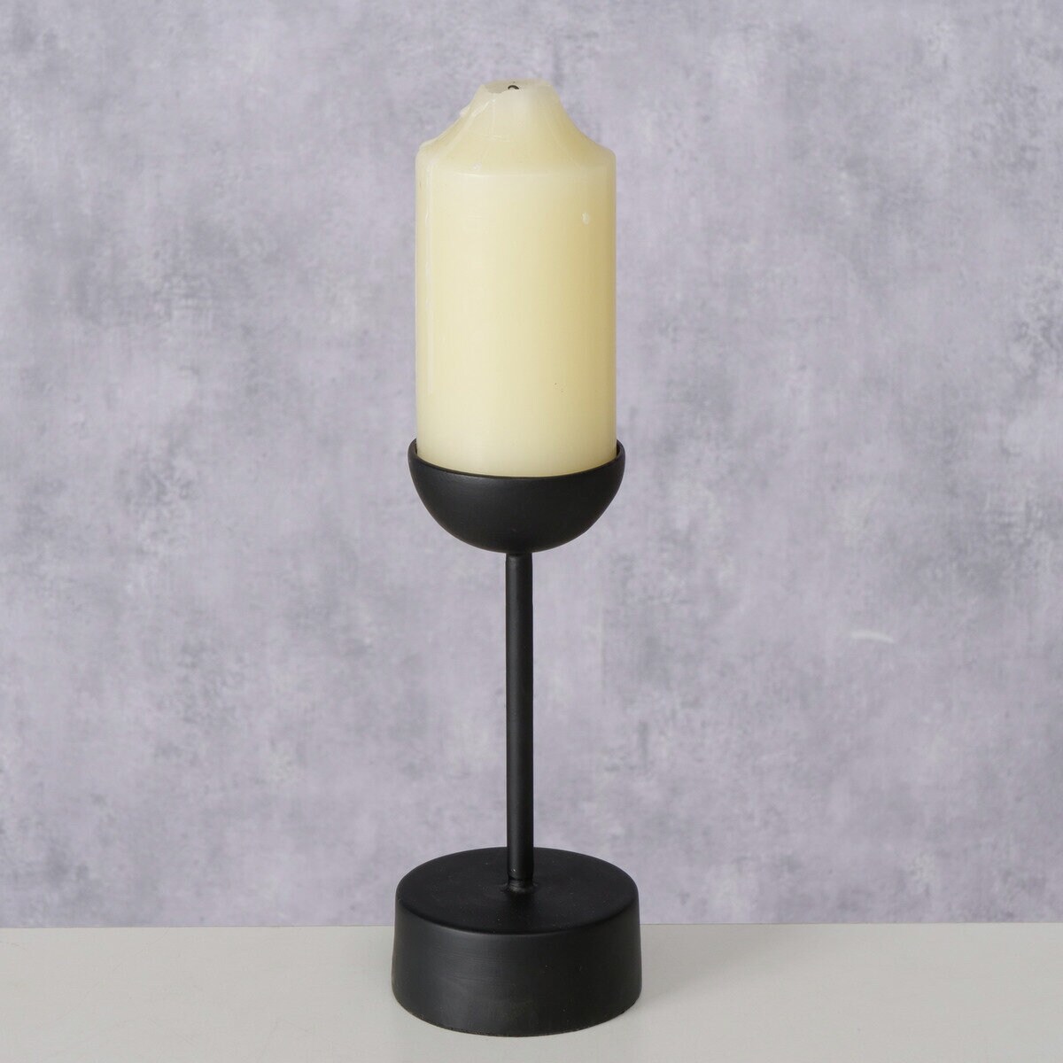 Metalowy świecznik na pojedynczą świecę VIMO, 20 cm