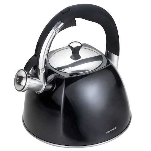 Czajnik stalowy z gwizdkiem 3.0L indukcja KLAUSBERG czarny Połysk