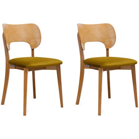 KONSIMO LYCO loftowe krzesła 2 sztuki żółte
