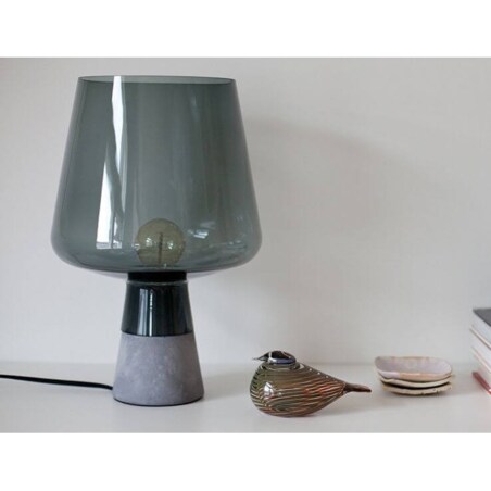 Stojąca LAMPA stołowa GOBLET TLS-E27 Abigali szklana LAMPKA nocna przydymiona