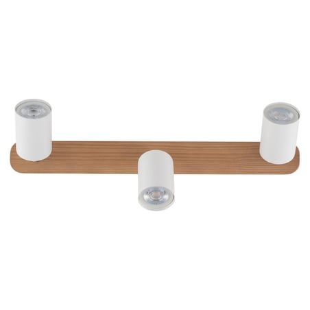Lampa sufitowa nad stół Top Wood 3296 TK Lighting potrójna drewniana biała