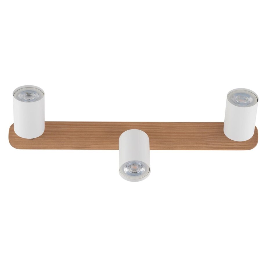 Lampa sufitowa nad stół Top Wood 3296 TK Lighting potrójna drewniana biała