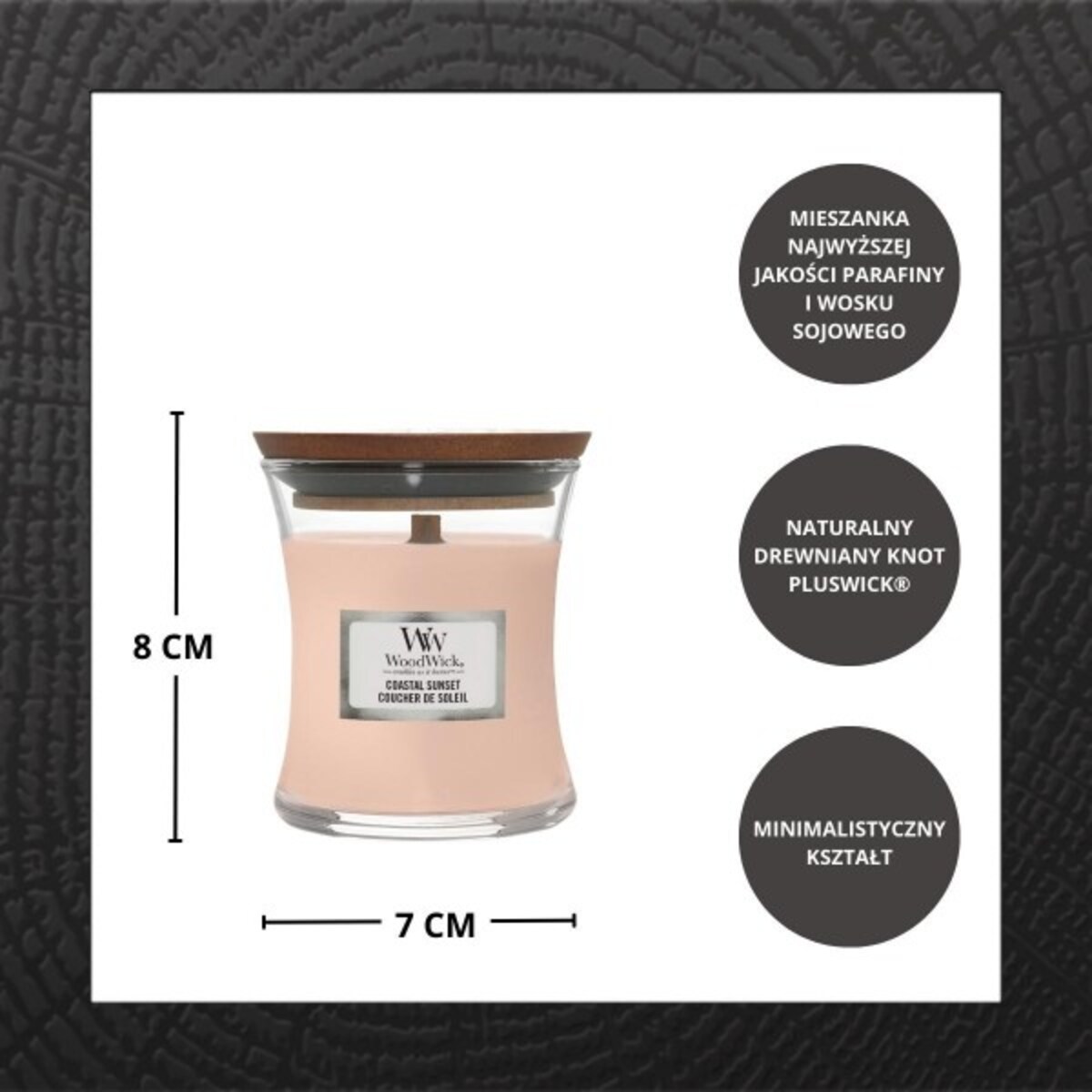 WoodWick świeca mała COASTAL SUNSET