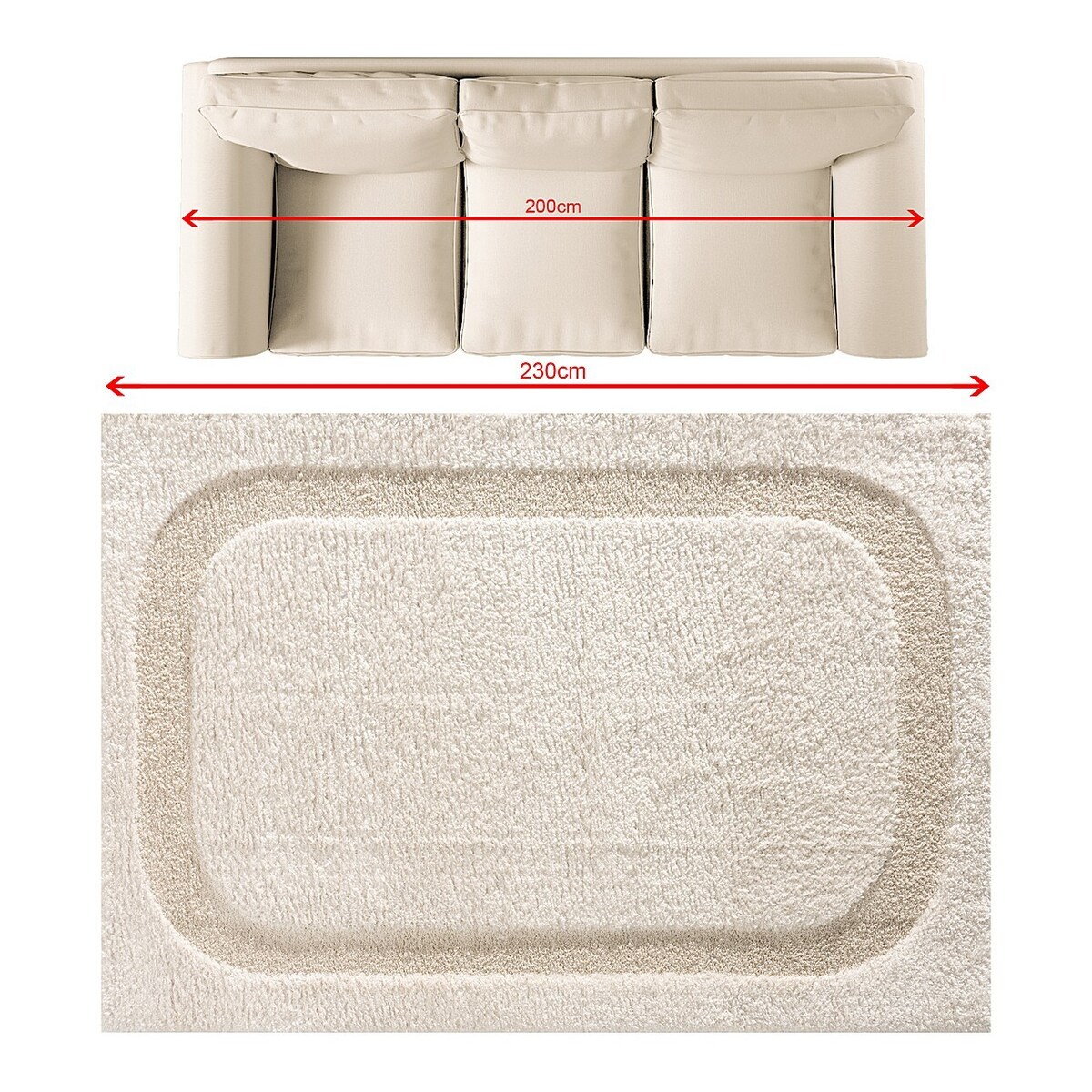 Dywan Halo cream 160x230 cm, 160x230 cm