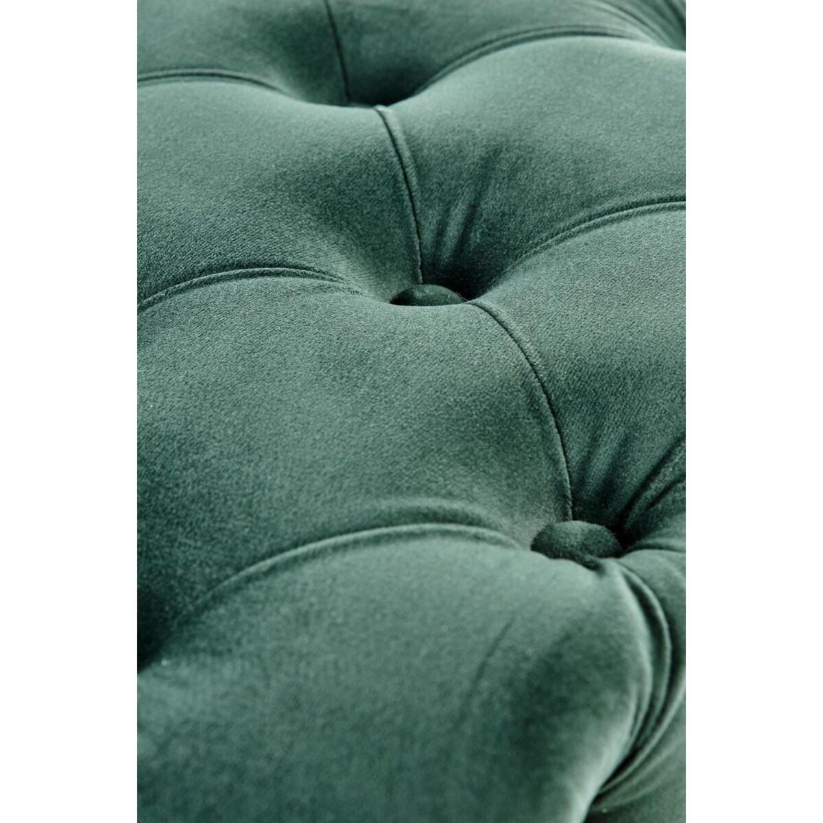 ŁAWKA TAPICEROWANA Nate zielona PIKOWANA złote nóżki