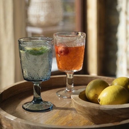 KIELICH SZKLANKA WYSOKA do wody soki napoje jadalnia 6x 340 ml szkło wzorek