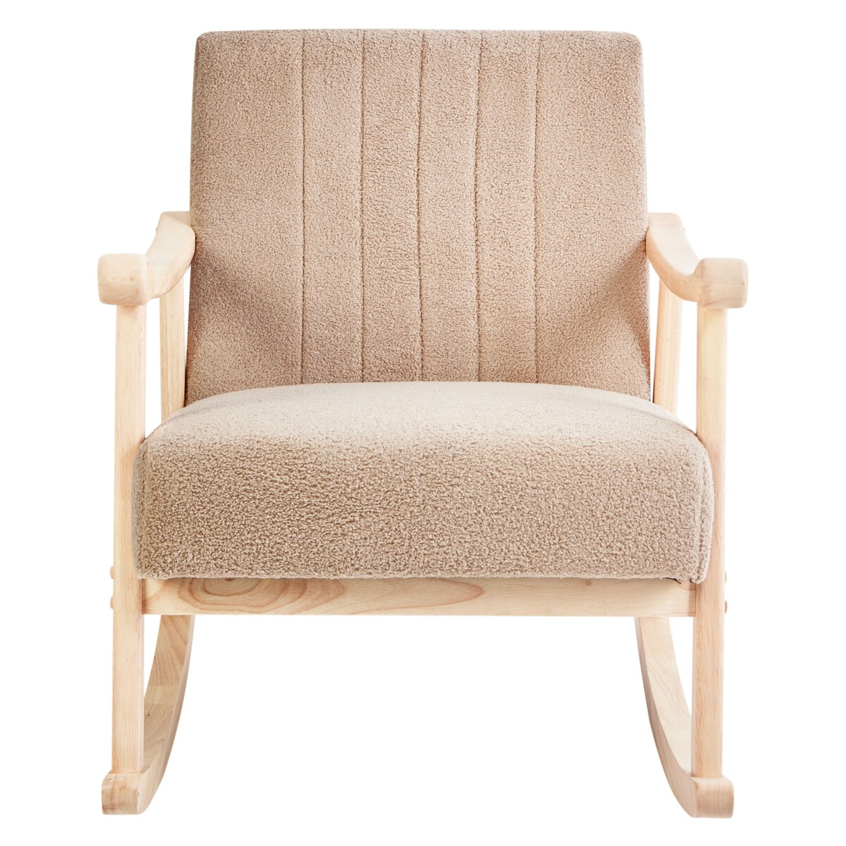 Fotel bujany LEKNES Boucle Beżowy