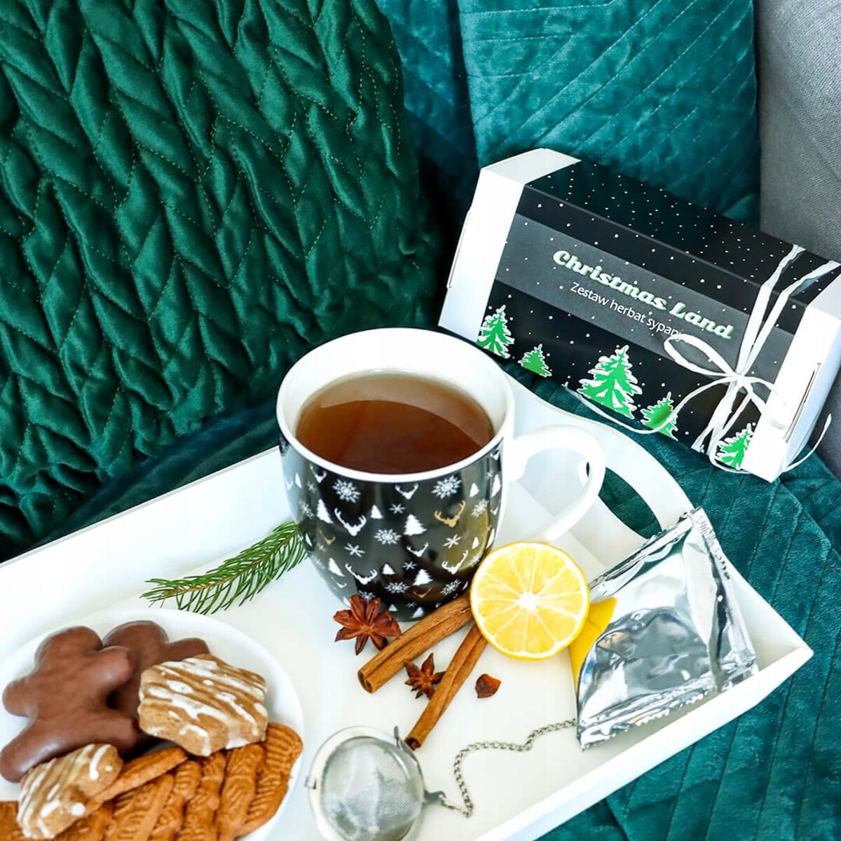 ŚWIĄTECZNY ZESTAW HERBAT CHRISTMAS LAND 20 SMAKÓW PREMIUM PREZENT NA ŚWIĘTA
