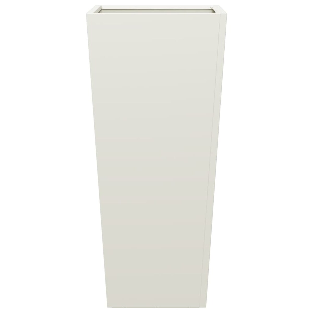 vidaXL Donica ogrodowa, biała, 35x35x75 cm, stalowa