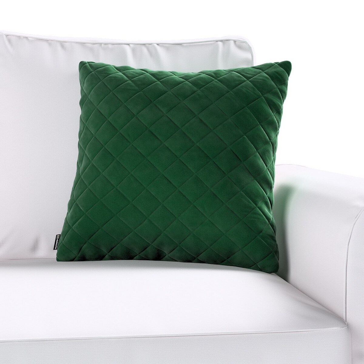 Poszewka Kinga pikowana 43 x 43 cm 43x43 butelkowa zieleń