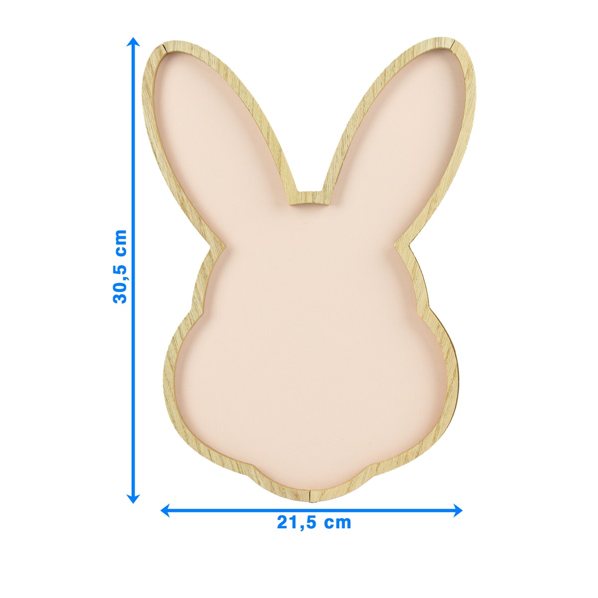 Podstawka Wielkanocna Tacka Zając Królik Dekoracja Różowy 30,5X21,5 Cm