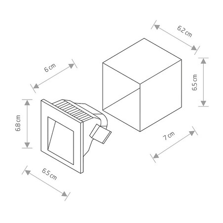 Lampa ścienna 6908 STEP LED Biały Nowodvorski