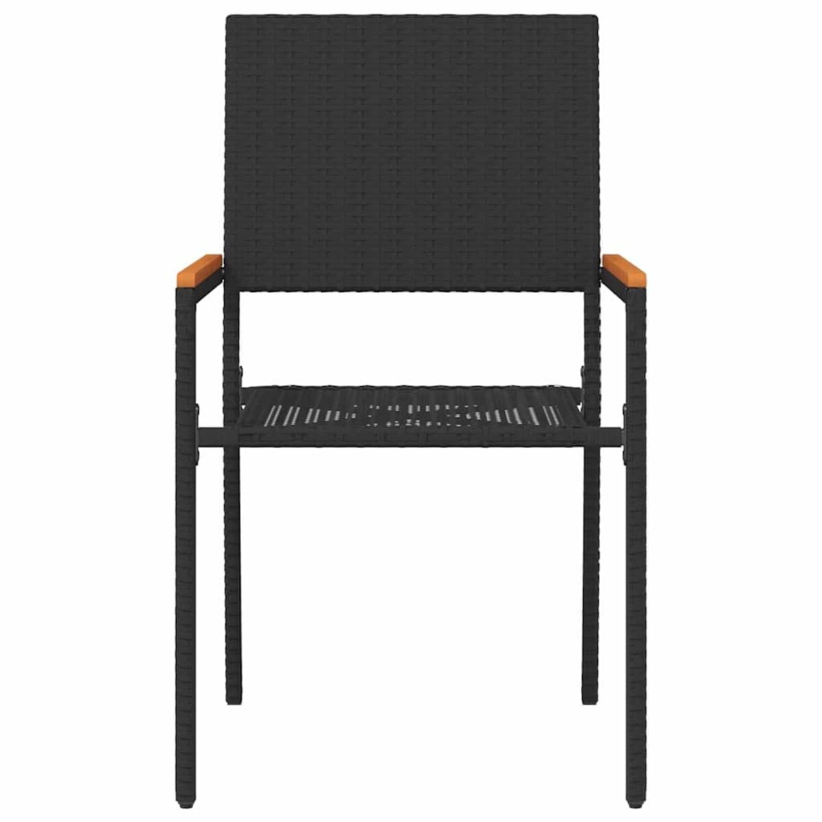 vidaXL Zestaw krzeseł ogrodowych 2 pcs Czarny i Brązowy