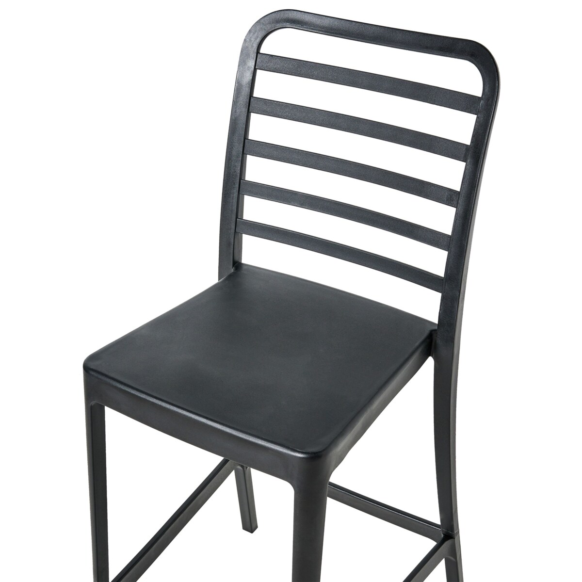 Zestaw 4 krzeseł barowych SECEDA Materiał syntetyczny Czarny