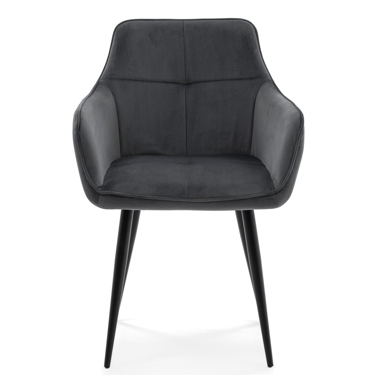 Krzesło tapicerowane welurowe QUATTRO velvet aksamit szary