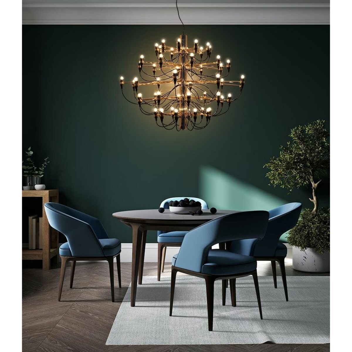 Pałacowy żyrandol Gino MSE010100305 do salonu czarny złoty