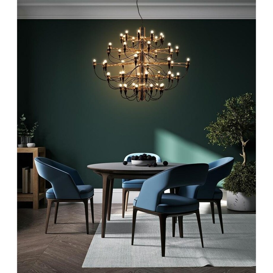 Pałacowy żyrandol Gino MSE010100305 do salonu czarny złoty